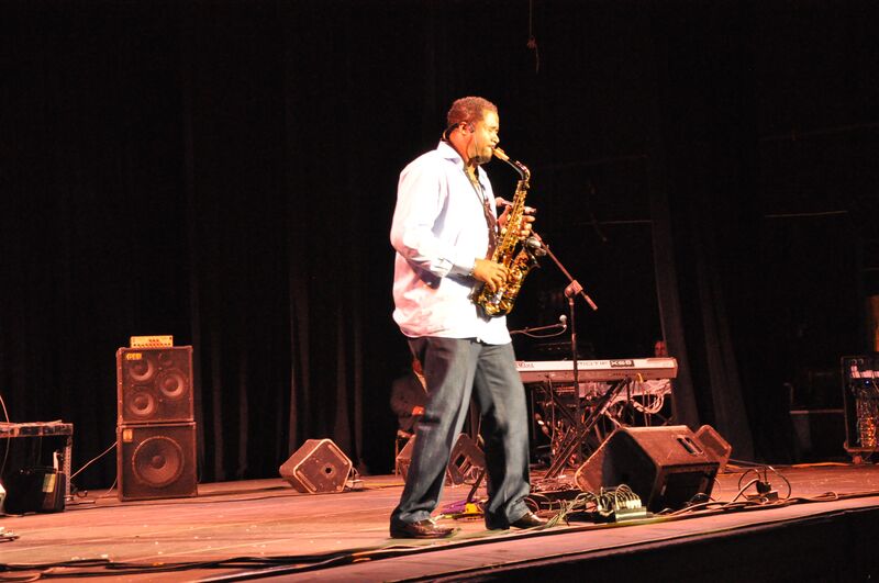 Saxophone performance at Township