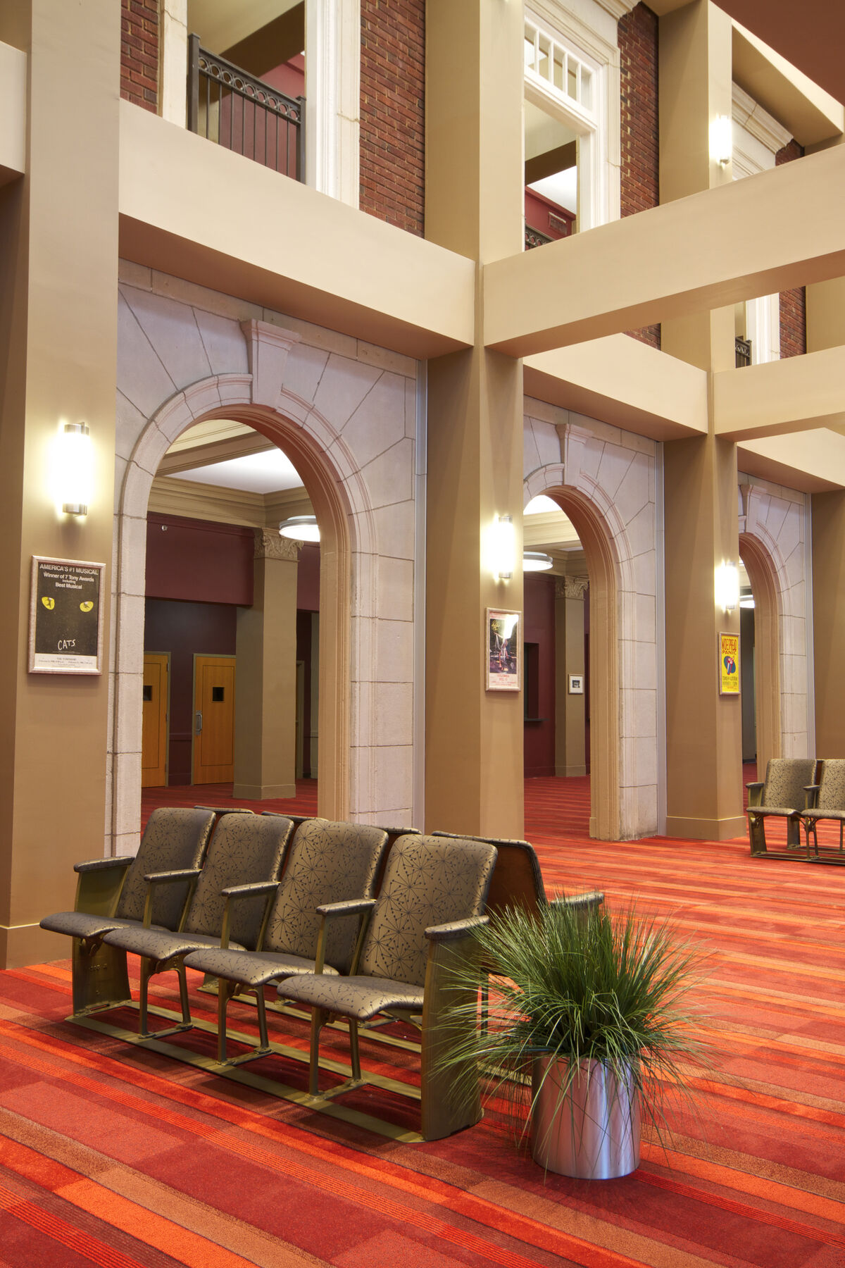 Township Auditorium foyer and lounge area